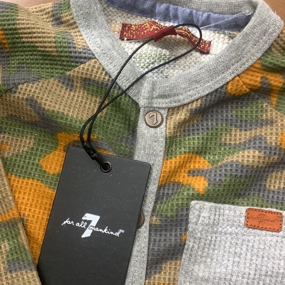 7 for All Mankind camouflage print onesie, 3/6M - Picture 2 of 5